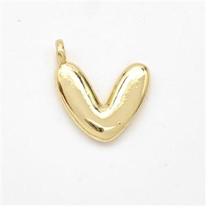 Copper Letter-V Pendant Gold Plated, approx 13-17mm [FN44938]