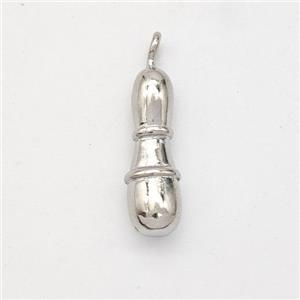 Copper Letter-I Pendant Platinum Plated, approx 16-20mm [FN45006]