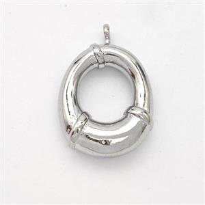 Copper Letter-O Pendant Platinum Plated, approx 16-20mm [FN45012]