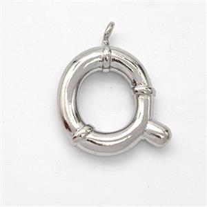 Copper Letter-Q Pendant Platinum Plated, approx 16-20mm [FN45014]