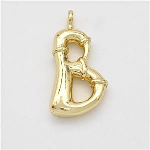 Copper Letter-B Pendant Gold Plated, approx 16-20mm [FN45026]