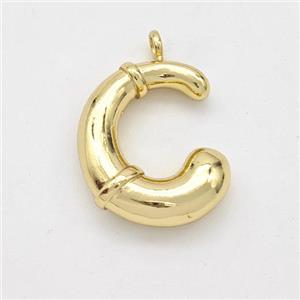 Copper Letter-C Pendant Gold Plated, approx 16-20mm [FN45027]