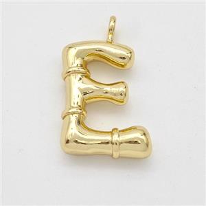 Copper Letter-E Pendant Gold Plated, approx 16-20mm [FN45029]