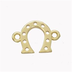 Copper Horseshoe Connector Gold Plated, approx 10mm [FN45319]