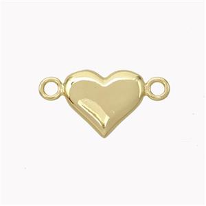 Copper Heart Connector Gold Plated, approx 9.5-11mm [FN45325]