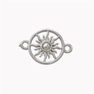 Copper Sun Connector Platinum Plated, approx 12mm [FN45342]