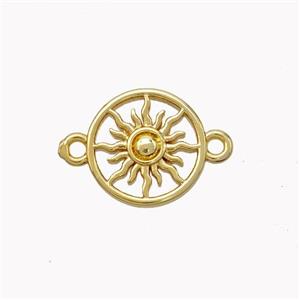 Copper Sun Connector Gold Plated, approx 12mm [FN45343]