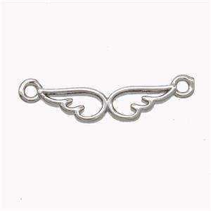 Copper Angelwings Connector Platinum Plated, approx 4.5-17mm [FN45346]