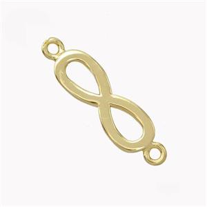 Copper Infinity Connector Gold Plated, approx 6-19mm [FN45351]