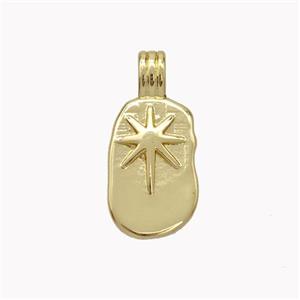 Copper Star Pendant Gold Plated, approx 10-16mm [FN45359]