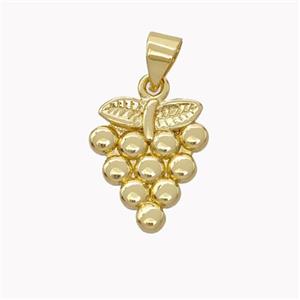 Copper Grape Pendant Gold Plated, approx 12-14mm [FN45366]