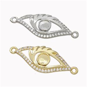 Copper Eye Connector Micropave Zirconia Mixed, approx 11-24mm [FN45476]