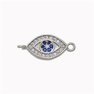 Copper Eye Connector Micropave Zirconia Platinum Plated, approx 7.5-12mm [FN45492]