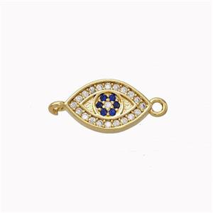 Copper Eye Connector Micropave Zirconia Gold Plated, approx 7.5-12mm [FN45493]