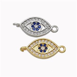 Copper Eye Connector Micropave Zirconia Mixed, approx 7.5-12mm [FN45494]