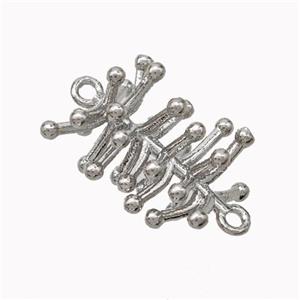 Branch Charms Copper Connector Platinum Plated, approx 12-16mm [FN45531]