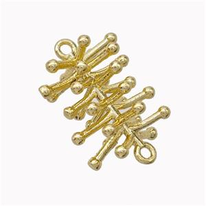 Branch Charms Copper Connector Gold Plated, approx 12-16mm [FN45532]