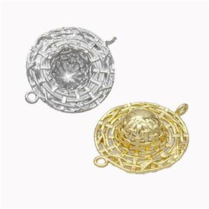 Hat Charms Copper Connector Hollow Mixed, approx 22mm [FN45536]