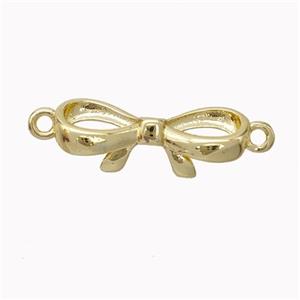 Copper Bowknot Connector Gold Plated, approx 6-20mm [FN45572]