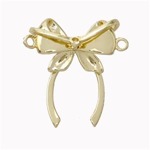 Copper Bowknot Pendant Gold Plated, approx 18-20mm [FN45573]