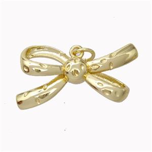 Copper Bowknot Pendant Gold Plated, approx 20-24mm [FN45575]