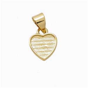 Copper Heart Pendant Gold Plated, approx 8.5mm [FN45821]