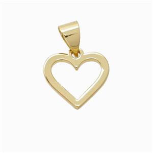 Copper Heart Pendant Gold Plated, approx 12mm [FN45822]