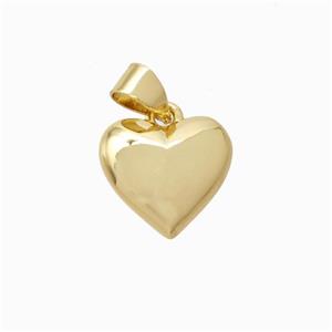 Copper Heart Pendant Gold Plated, approx 12mm [FN45824]