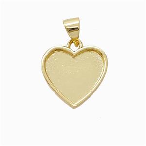 Copper Heart Pendant Gold Plated, approx 14mm [FN45826]