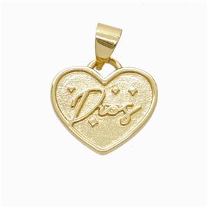 Copper Heart Pendant Dios Gold Plated, approx 12-15mm [FN45829]