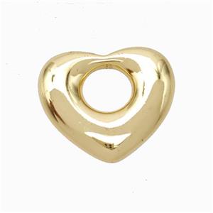 Copper Heart Pendant Gold Plated, approx 15-18mm [FN45834]