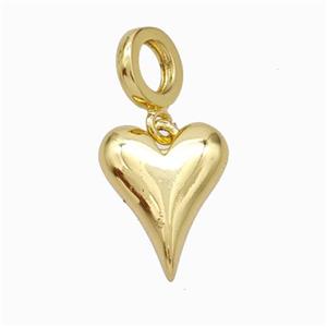 Copper Heart Pendant Gold Plated, approx 12-15mm, 8mm [FN45841]