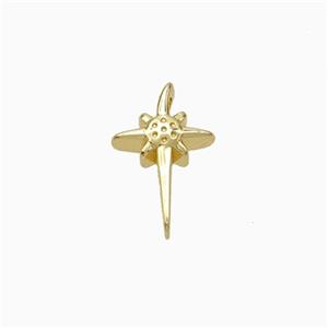 Copper Northstar Pendant Gold Plated, approx 8-13mm [FN45869]