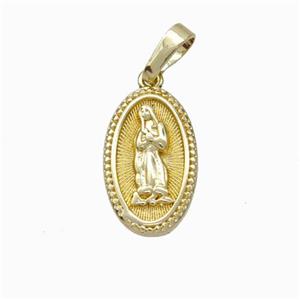 Jesus Charms Copper Pendant Gold Plated, approx 10-16mm [FN45950]