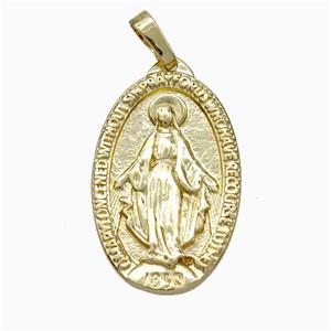 Virgin Mary Charms Copper Pendant Gold Plated, approx 16-25mm [FN45958]