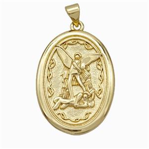 Adam and Eve Charms Copper Pendant Gold Plated, approx 20-28mm [FN45960]
