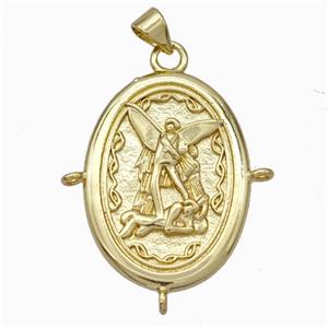 Adam and Eve Charms Copper Pendant Gold Plated, approx 20-28mm [FN45963]