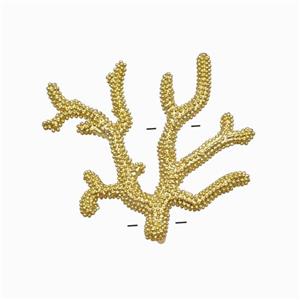 Copper Branch Charms Pendant Gold Plated, approx 28mm [FN46021]