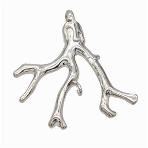 Copper Branch Charms Pendant Platinum Plated, approx 38-40mm [FN46022]