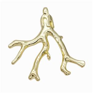 Copper Branch Charms Pendant Gold Plated, approx 38-40mm [FN46023]