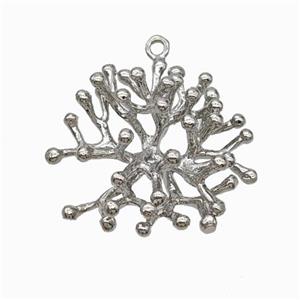 Copper Branch Charms Pendant Platinum Plated, approx 30mm [FN46024]