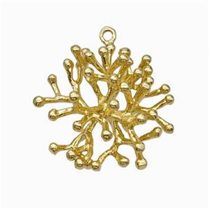Copper Branch Charms Pendant Gold Plated, approx 30mm [FN46025]
