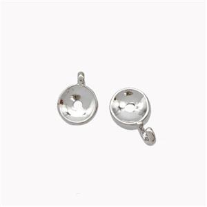 Copper Bail Platinum Plated, approx 5mm [FN46114]