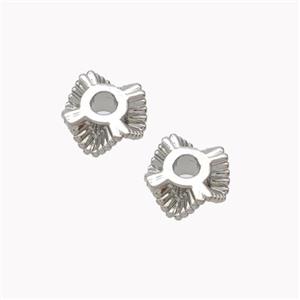 Copper Beads Spacer Platinum Plated, approx 8mm [FN46256]