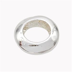 Copper Circle Ring Pendant Platinum Plated, approx 18mm [FN46265]