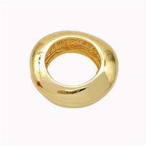 Copper Circle Ring Pendant Gold Plated, approx 18mm [FN46266]