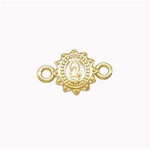 Jesus Charms Copper Connector Gold Plated, approx 8mm [FN46294]