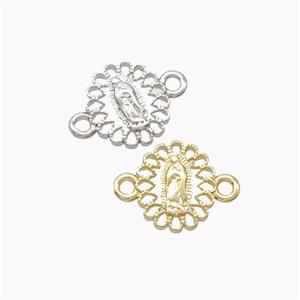 Virgin Mary Charms Copper Connector Mixed, approx 10mm [FN46301]