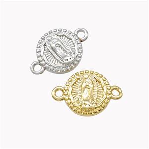 Virgin Mary Charms Copper Connector Mixed, approx 10mm [FN46304]