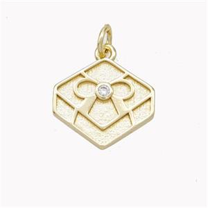 Christmas Gift Charms Copper Pendant Gold Plated, approx 14-15mm [FN46405]